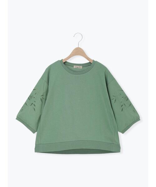 Samansa Mos2(サマンサ モスモス)の「袖カットワークプルオーバー(Tシャツ/カットソー・レディース・グリーン/ブラック/シルバーグレー/オフホワイト・F)」の18枚目の写真