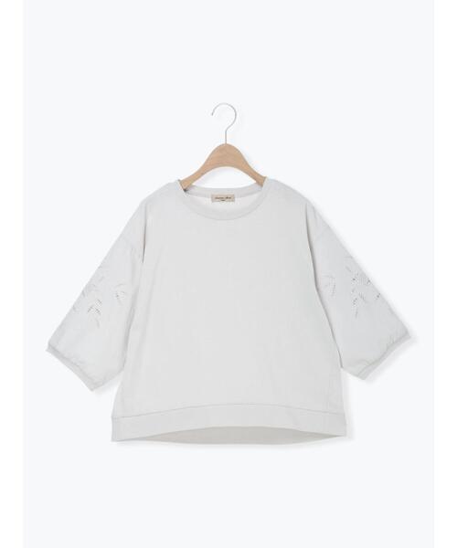 Samansa Mos2(サマンサ モスモス)の「袖カットワークプルオーバー(Tシャツ/カットソー・レディース・グリーン/ブラック/シルバーグレー/オフホワイト・F)」の19枚目の写真