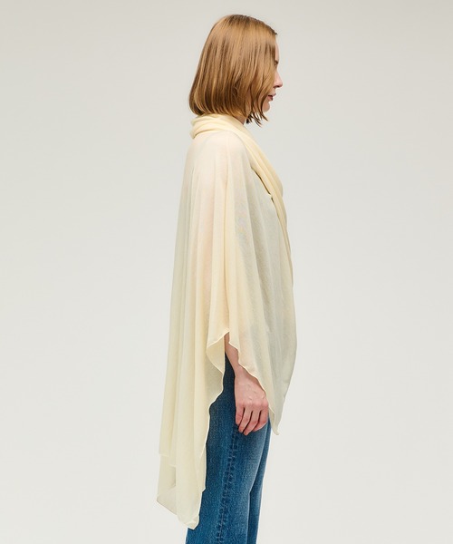 ESTNATION（エストネーション）の「GOOD PEOPLE GOOD STITCHING GOOD PRODUCT for ESTNATION / ケープニット（カーディガン/ボレロ・レディース・アイボリー/ブラック・FREE）」の6枚目の写真