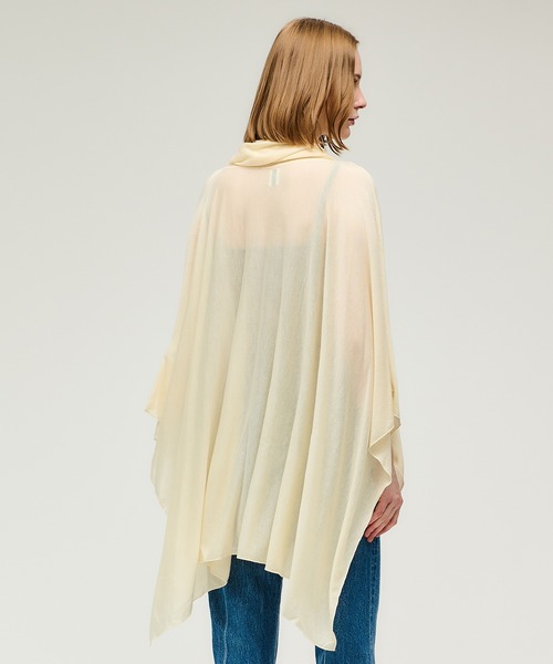 ESTNATION（エストネーション）の「GOOD PEOPLE GOOD STITCHING GOOD PRODUCT for ESTNATION / ケープニット（カーディガン/ボレロ・レディース・アイボリー/ブラック・FREE）」の10枚目の写真