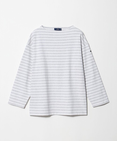 SAINT JAMES(セントジェームス)の「<SAINT JAMES> OUESSANT LOOSE II/ボーダー ウェッソン ルーズ II(Tシャツ/カットソー・メンズ・ネイビー/ライトグレー・4/5/6)」の2枚目の写真