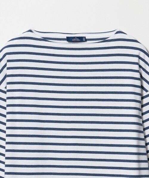 SAINT JAMES(セントジェームス)の「<SAINT JAMES> OUESSANT LOOSE II/ボーダー ウェッソン ルーズ II(Tシャツ/カットソー・メンズ・ネイビー/ライトグレー・4/5/6)」の4枚目の写真