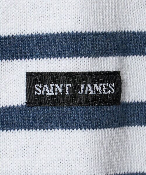 SAINT JAMES(セントジェームス)の「<SAINT JAMES> OUESSANT LOOSE II/ボーダー ウェッソン ルーズ II(Tシャツ/カットソー・メンズ・ネイビー/ライトグレー・4/5/6)」の6枚目の写真