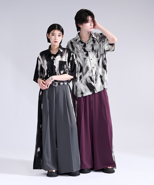 Ellno Loset(エルノロゼット)の「ニュアンスガラキリカエパンツ/SETUP対応(その他パンツ・メンズ・パープル/ブラック/グレー・X-SMALL/SMALL/MEDIUM/LARGE)」の6枚目の写真