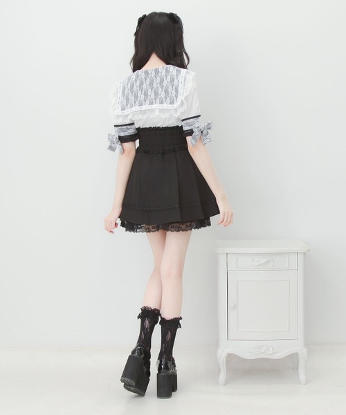 DearMyLove(ディアマイラブ)の「2連ハートベルトプリーツレーススカート(スカート・レディース・ベビーピンク/チェック/ブラック・MEDIUM/3L/LARGE)」の17枚目の写真