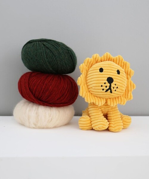 SHIPS(シップス)の「BON TON TOYS:Corduroy Elephant/Boris/Lion ぬいぐるみ(その他・キッズ・ブラウン/ダークグレー/イエロー・ONE SIZE)」の3枚目の写真