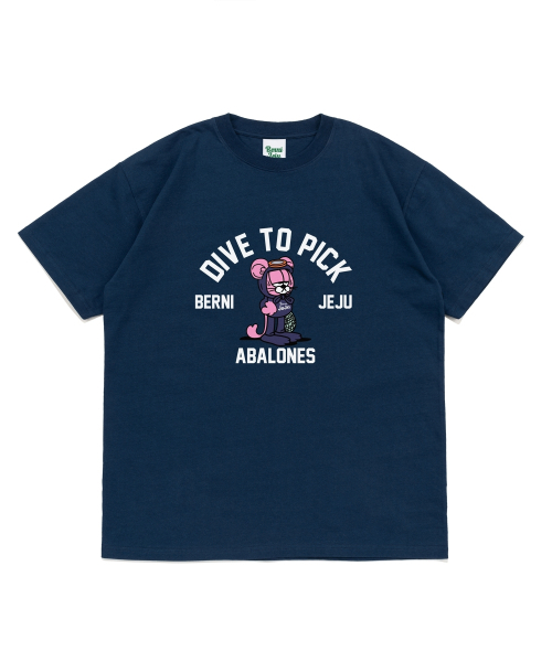 BERNI(ベルニ)の「ジェジュダイブ トゥ 半袖Tシャツ (ネイビー)(Tシャツ/カットソー・レディース・その他・SMALL/MEDIUM/LARGE/X-LARGE/2XL)」の1枚目の写真