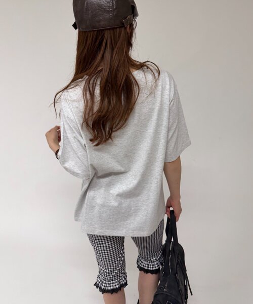 w closet(ダブルクローゼット)の「LOVE Tシャツ(Tシャツ/カットソー・レディース・ネイビー/レッド/サックスブルー/アイボリー・FREE)」の19枚目の写真