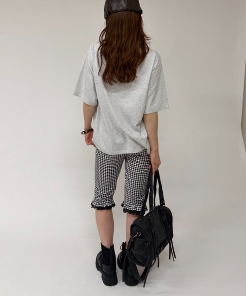 w closet(ダブルクローゼット)の「LOVE Tシャツ(Tシャツ/カットソー・レディース・ネイビー/レッド/サックスブルー/アイボリー・FREE)」の22枚目の写真