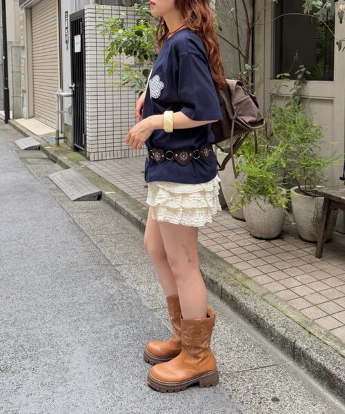 w closet(ダブルクローゼット)の「LOVE Tシャツ(Tシャツ/カットソー・レディース・ネイビー/レッド/サックスブルー/アイボリー・FREE)」の15枚目の写真
