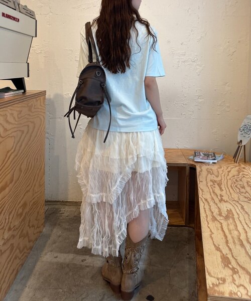w closet(ダブルクローゼット)の「LOVE Tシャツ(Tシャツ/カットソー・レディース・ネイビー/レッド/サックスブルー/アイボリー・FREE)」の11枚目の写真