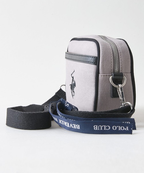 BEVERLY HILLS POLO CLUB(ビバリーヒルズポロクラブ)の「【BEVERLY HILLS POLO CLUB/ビバリーヒルズポロクラブ】【どんなコーディネートにもハマる!】キャンバスショルダー ブランドロゴ刺繍 ワンポイント 内ポケット シンプル カジュアル 上品 デイリーコーデ(ショルダーバッグ・レディース・グレー/ブラック/アイボリー・FREE)」の6枚目の写真