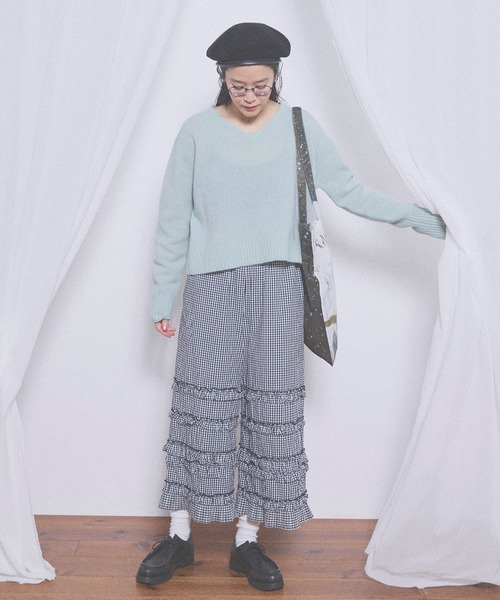 fig London(フィグロンドン)の「AIRLYS pullover(ニット/セーター・レディース・ピンク/サックスブルー/ネイビー/アイボリー・FREE)」の7枚目の写真