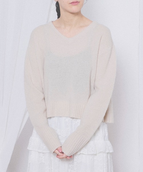 fig London(フィグロンドン)の「AIRLYS pullover(ニット/セーター・レディース・ピンク/サックスブルー/ネイビー/アイボリー・FREE)」の13枚目の写真
