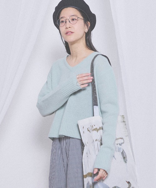 fig London(フィグロンドン)の「AIRLYS pullover(ニット/セーター・レディース・ピンク/サックスブルー/ネイビー/アイボリー・FREE)」の21枚目の写真