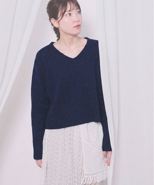 fig London(フィグロンドン)の「AIRLYS pullover(ニット/セーター・レディース・ピンク/サックスブルー/ネイビー/アイボリー・FREE)」の17枚目の写真