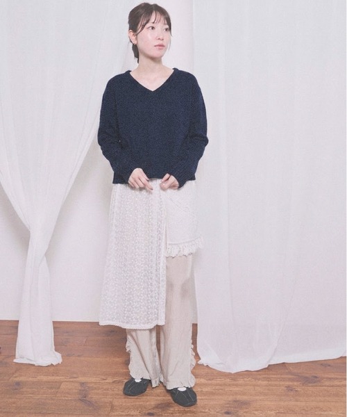 fig London(フィグロンドン)の「AIRLYS pullover(ニット/セーター・レディース・ピンク/サックスブルー/ネイビー/アイボリー・FREE)」の20枚目の写真