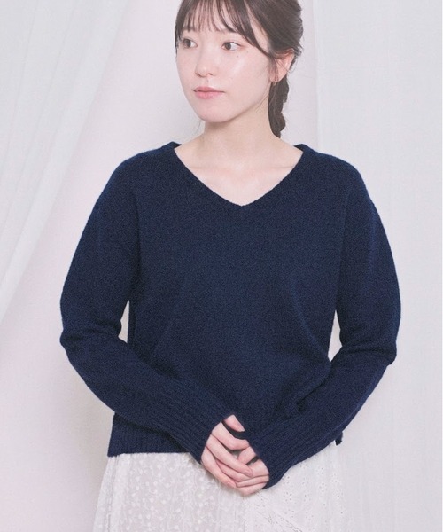 fig London(フィグロンドン)の「AIRLYS pullover(ニット/セーター・レディース・ピンク/サックスブルー/ネイビー/アイボリー・FREE)」の15枚目の写真