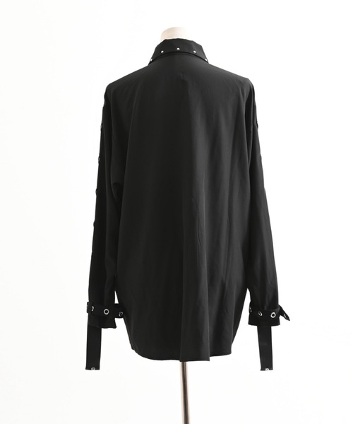 TRAVAS TOKYO(トラバス トウキョウ)の「『TRAVAS TOKYO/トラバス トーキョー』ネクタイ付きパンクスデザインシャツ(シャツ/ブラウス・レディース・ブラック/ホワイト・FREE)」の18枚目の写真