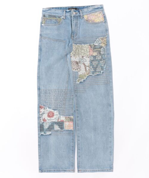Desigual(デシグアル)の「パッチワーク プリント ストレート デニム(デニムパンツ・メンズ・ブルー・S/M/L/XL/XXL/XS)」の7枚目の写真
