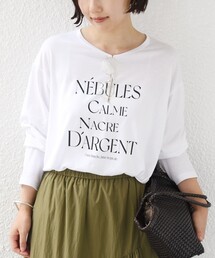 メルティ コットン ロゴ ロング スリーブ TEE