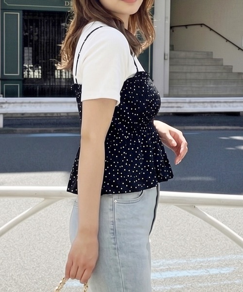 FUN(ファン)の「キャミドッキングプルオーバー(Tシャツ/カットソー・レディース・オフホワイト/ブラック/ホワイト系・FREE)」の5枚目の写真