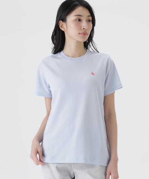 PEARLY GATES(パーリーゲイツ)の「麻調合繊半袖Tシャツ(Tシャツ/カットソー・レディース・グレー/ブルー/ホワイト・LARGE/MEDIUM/SMALL)」の3枚目の写真