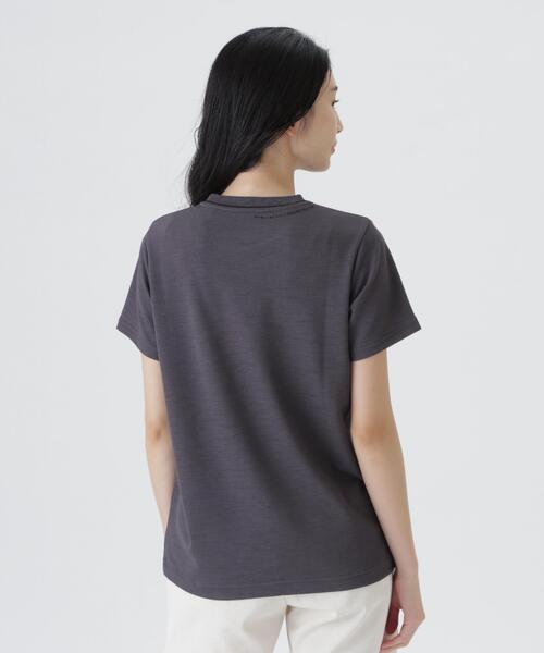PEARLY GATES(パーリーゲイツ)の「麻調合繊半袖Tシャツ(Tシャツ/カットソー・レディース・グレー/ブルー/ホワイト・LARGE/MEDIUM/SMALL)」の12枚目の写真