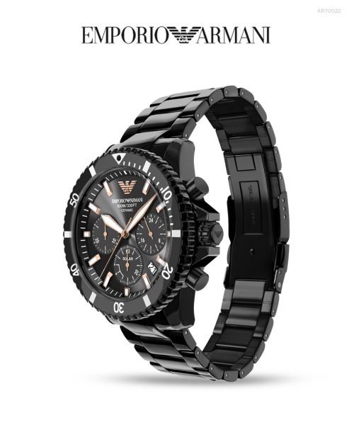 EMPORIO ARMANI(エンポリオアルマーニ)の「エンポリオ・アルマーニ 腕時計 メンズ アナログ セラミック AR70022(アナログ腕時計・メンズ・ブラック・FREE)」の9枚目の写真