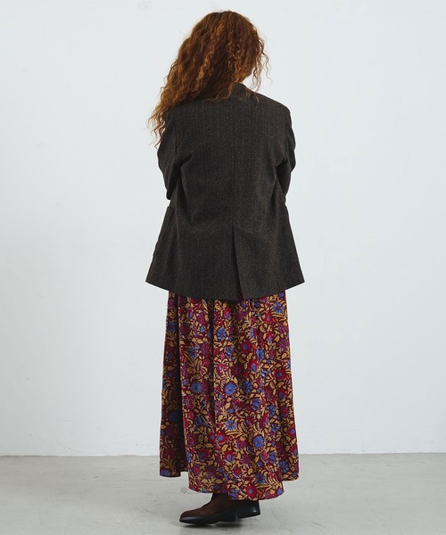 ROSE BUD(ローズバッド)の「mag.by c/ETHNIC PRINT LONG SKIRT(スカート・レディース・ブラック/バーガンディー・ONE SIZE)」の16枚目の写真