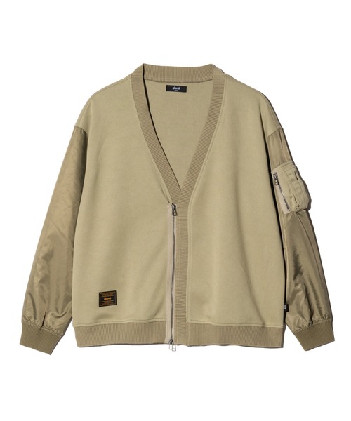 glamb（グラム）の「Bomber Cardigan / ボマーカーディガン（カーディガン/ボレロ・メンズ・カーキ/ブラック・S/M/L）」の3枚目の写真