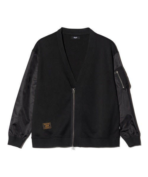 glamb（グラム）の「Bomber Cardigan / ボマーカーディガン（カーディガン/ボレロ・メンズ・カーキ/ブラック・S/M/L）」の5枚目の写真