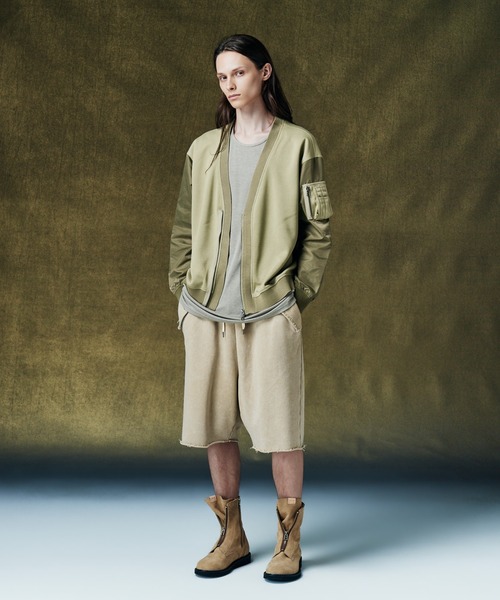 glamb（グラム）の「Bomber Cardigan / ボマーカーディガン（カーディガン/ボレロ・メンズ・カーキ/ブラック・S/M/L）」の9枚目の写真