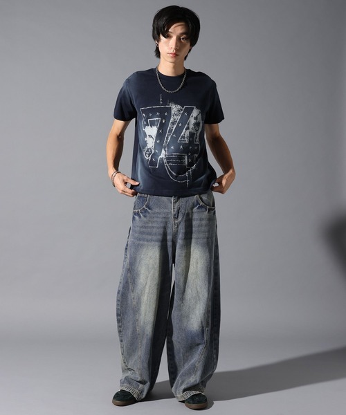 LAND MUSEUM(ランドミュージアム)の「LAND MUSEUM/デニムバレルパンツ(デニムパンツ・メンズ・ブルー・LARGE/MEDIUM)」の10枚目の写真