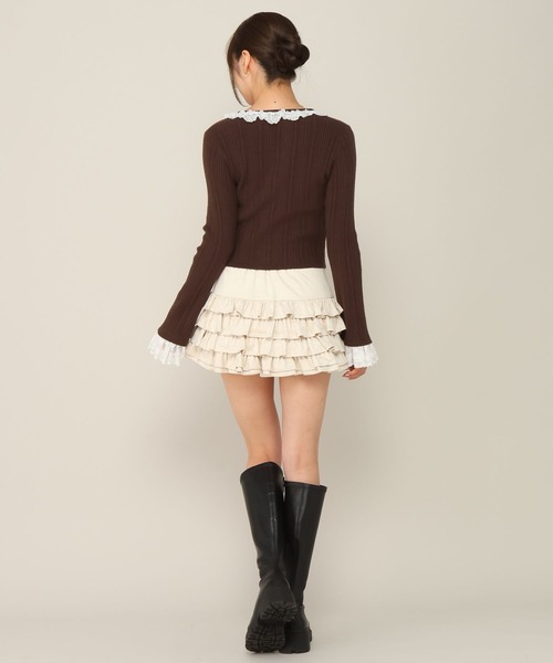 Heather（ヘザー）の「ボリュームフリルミニスカート　1063911（スカート・レディース・ブラック/アイボリー/ブラウン・M/S）」の12枚目の写真