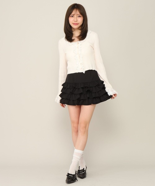Heather（ヘザー）の「ボリュームフリルミニスカート　1063911（スカート・レディース・ブラック/アイボリー/ブラウン・M/S）」の14枚目の写真