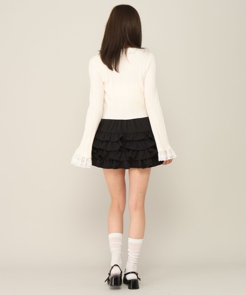Heather（ヘザー）の「ボリュームフリルミニスカート　1063911（スカート・レディース・ブラック/アイボリー/ブラウン・M/S）」の6枚目の写真
