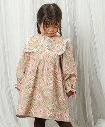 la poche biscuit（ラポシェビスキュイ）の「【ふんわりロマンチック】花柄セーラーカラーワンピース(綿100%)（ワンピース）」
