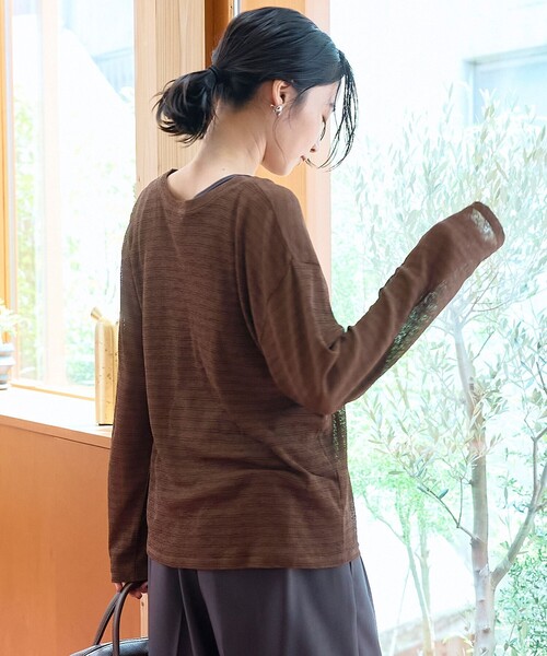 coen(コーエン)の「【セットアイテム】シアーヘンリーネック タンクトップセット(Tシャツ/カットソー・レディース・その他1/クリーム/ブラック/その他2・M/L)」の6枚目の写真