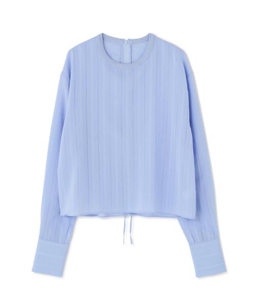Toironier(トワロニエ)の「Toironier/トワロニエ/No Collar Back Zip Shirts(シャツ/ブラウス・メンズ・ブラウン/ブルー・1/2)」の2枚目の写真