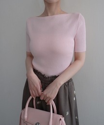 Rashik | 【Rashik】リブボートネックプルオーバー(Tシャツ/カットソー)