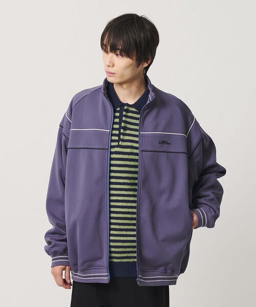 NICE WEATHER（ナイスウェザー）の「＜NICE WEATHER＞トラックジャケット（ブルゾン・メンズ・ダークブラウン/パープル/ブラック・S/L/M）」の3枚目の写真