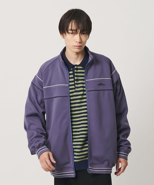 NICE WEATHER（ナイスウェザー）の「＜NICE WEATHER＞トラックジャケット（ブルゾン・メンズ・ダークブラウン/パープル/ブラック・S/L/M）」の5枚目の写真