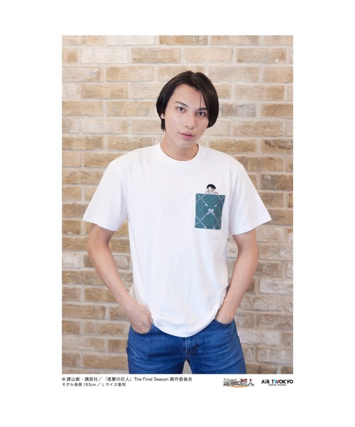 AIR TWOKYO(エアトゥーキョー)の「TVアニメ『進撃の巨人』The Final Season 完結編 ポケットTシャツ リヴァイ(Tシャツ/カットソー・レディース・ホワイト・LARGE/MEDIUM/SMALL/XX-LARGE/X-LARGE)」の1枚目の写真