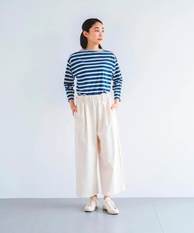 コットンウールツイルワイドパンツ
