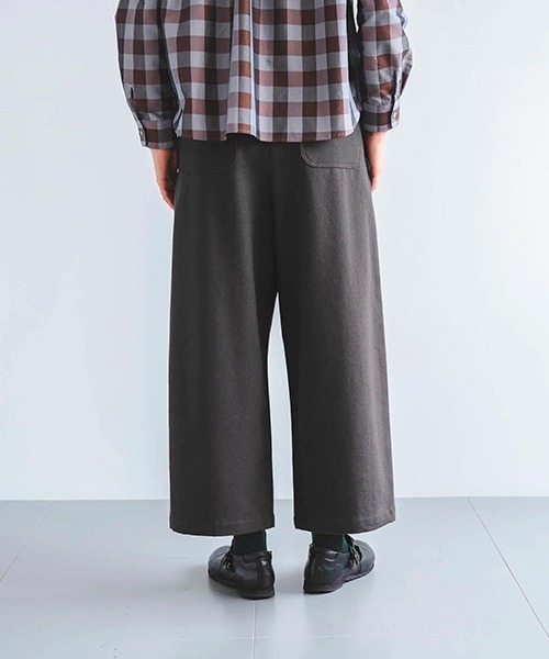 D（ディー）の「コットンウールツイルワイドパンツ（その他パンツ・レディース・チャコールグレー/アイボリー・MEDIUM）」の8枚目の写真