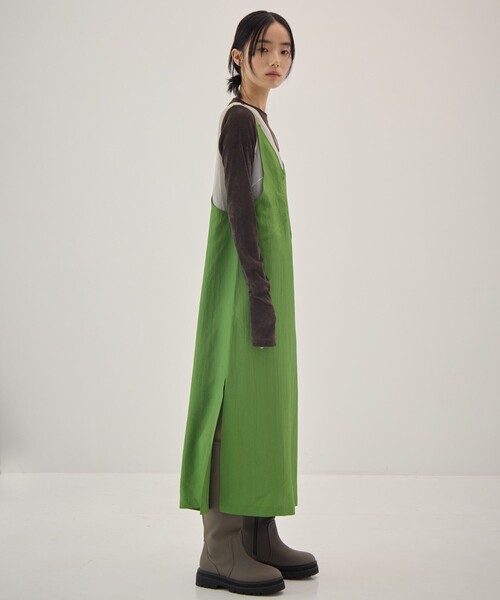 muller of yoshiokubo（ミュラーオブヨシオクボ）の「[muller of yoshiokubo/ミュラー オブ ヨシオクボ]別注Layered Dress/レイヤードドレス/ワンピース（ワンピース・レディース・グリーン/ダークグレー・36/38）」の12枚目の写真
