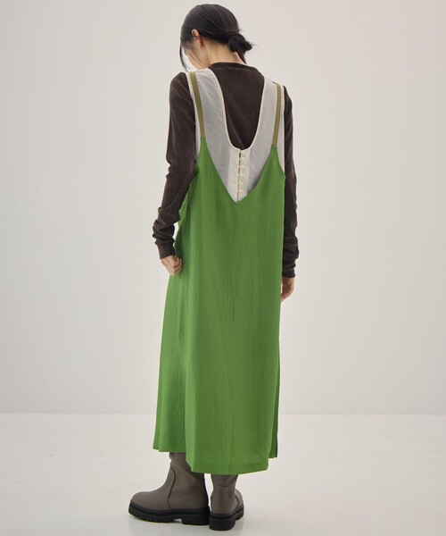muller of yoshiokubo（ミュラーオブヨシオクボ）の「[muller of yoshiokubo/ミュラー オブ ヨシオクボ]別注Layered Dress/レイヤードドレス/ワンピース（ワンピース・レディース・グリーン/ダークグレー・36/38）」の10枚目の写真