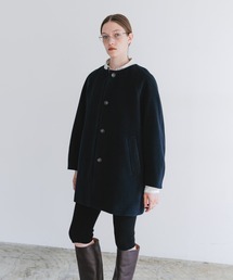 URBAN RESEARCH | スーパー100ウールモッサノーカラーコート(その他アウター)