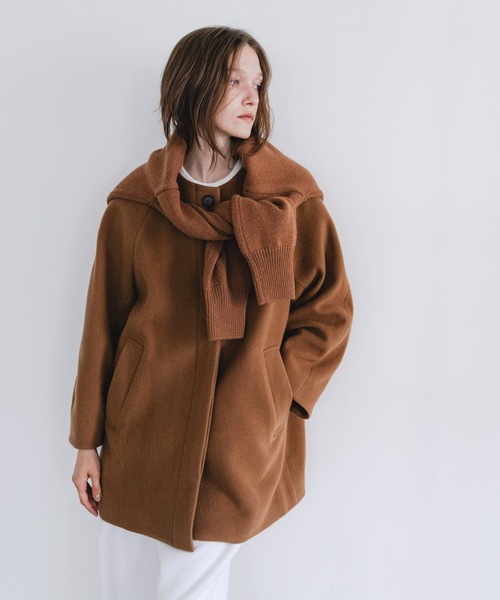 URBAN RESEARCH(アーバンリサーチ)の「スーパー100ウールモッサノーカラーコート(その他アウター・レディース・ブラウン系その他/ネイビー・36/38)」の11枚目の写真